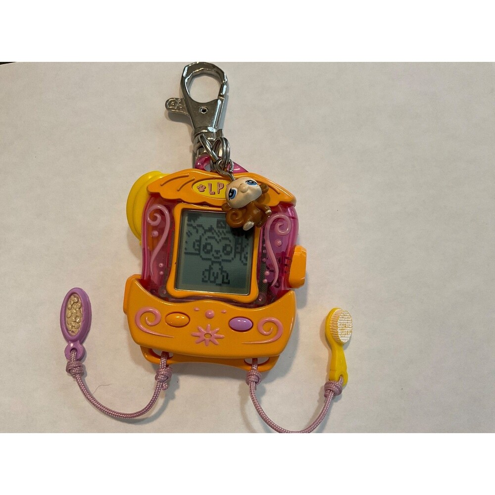 Hasbro Littlest Pet Shop LPS Virtual Pet  Keychain Monkey 2006 tested & works